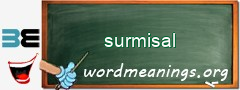 WordMeaning blackboard for surmisal